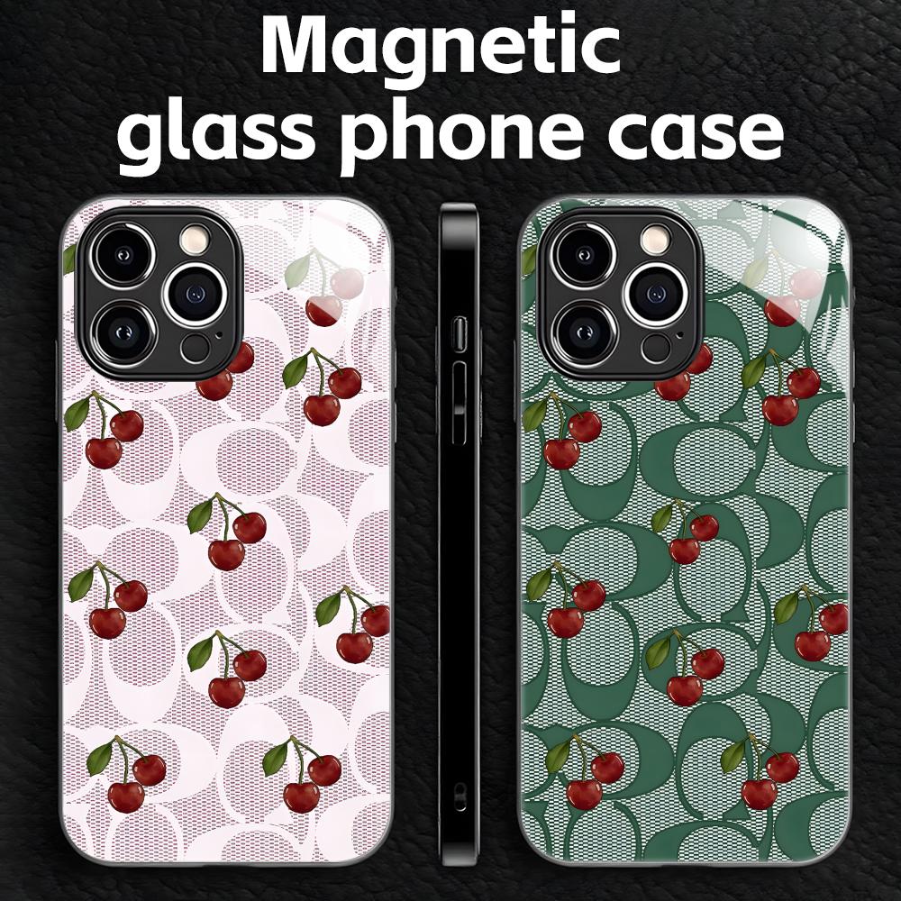 Mini Pc Case - Custodia per telefono con motivo Cherry