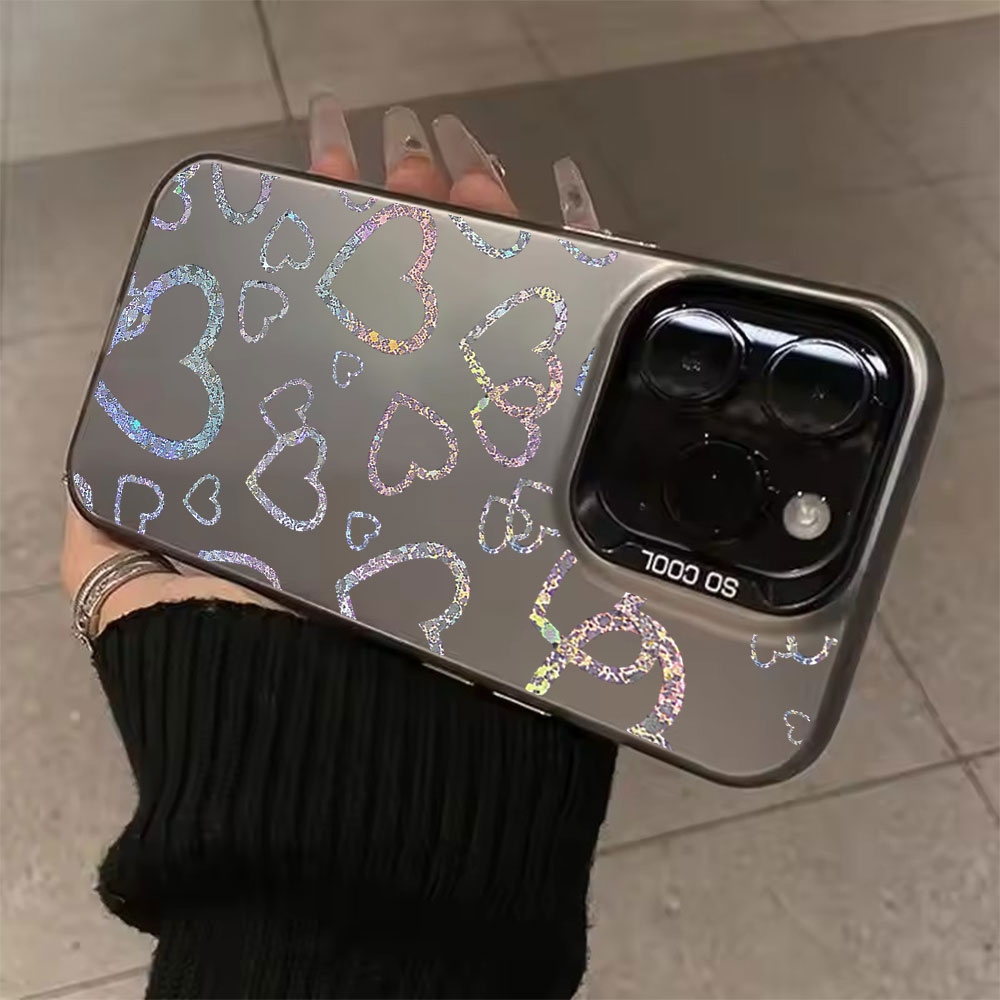 Matte Pc Case - Custodia con stampa a cuori colorati