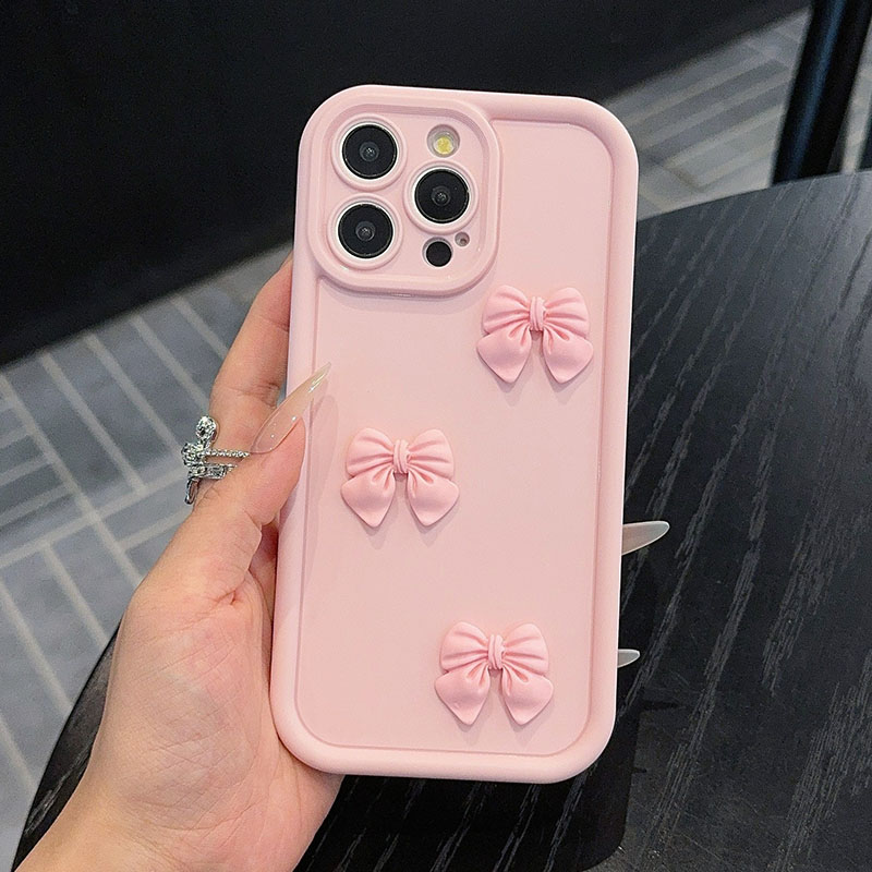 Matte Pc Case - Custodia per telefono rosa con fiocco