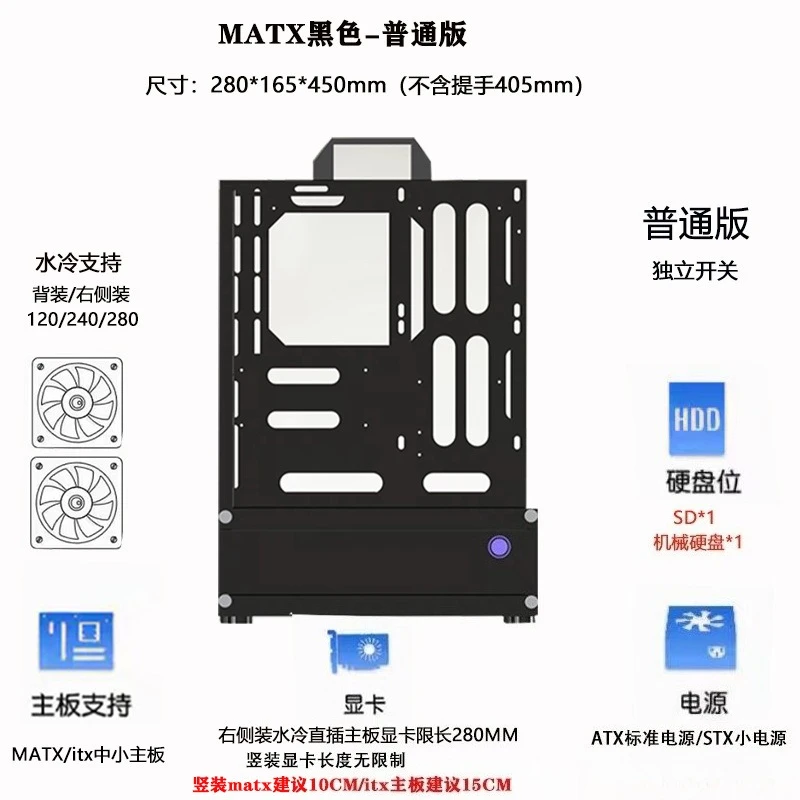 Case PC Verticale Open Chassis - Atx Case recensione e prezzo